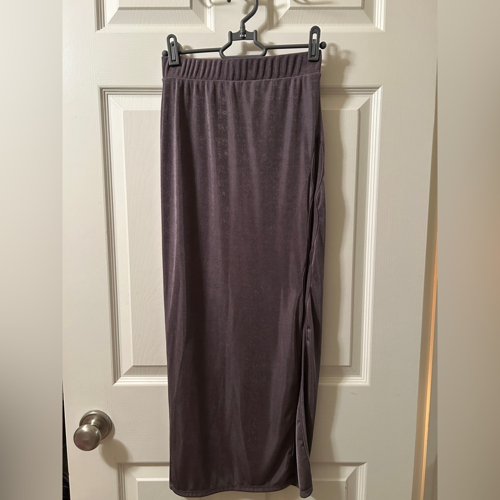 Purple BodyCon Maxi Skirt